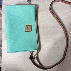 Dooney & Bourke Turquoise Leather Wristlet